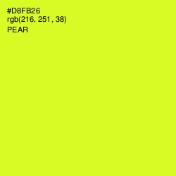 #D8FB26 - Pear Color Image