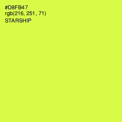 #D8FB47 - Starship Color Image