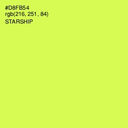 #D8FB54 - Starship Color Image