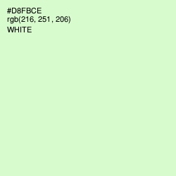 #D8FBCE - Tea Green Color Image