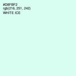 #D8FBF2 - White Ice Color Image