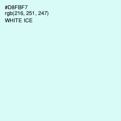 #D8FBF7 - White Ice Color Image