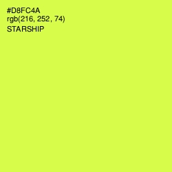 #D8FC4A - Starship Color Image