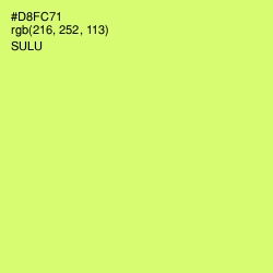 #D8FC71 - Sulu Color Image