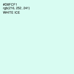 #D8FCF1 - White Ice Color Image