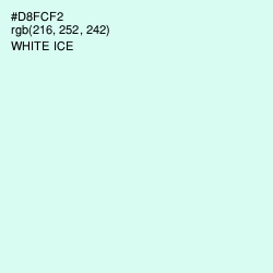 #D8FCF2 - White Ice Color Image