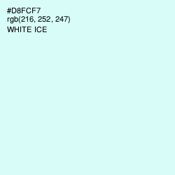 #D8FCF7 - White Ice Color Image