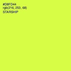 #D8FD44 - Starship Color Image