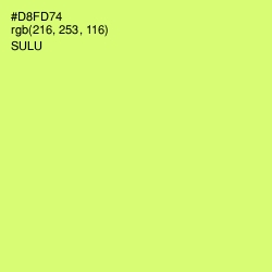 #D8FD74 - Sulu Color Image