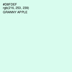 #D8FDEF - Granny Apple Color Image