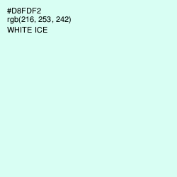 #D8FDF2 - White Ice Color Image