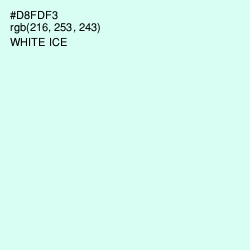 #D8FDF3 - White Ice Color Image