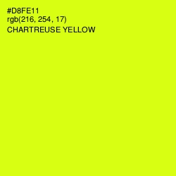 #D8FE11 - Chartreuse Yellow Color Image
