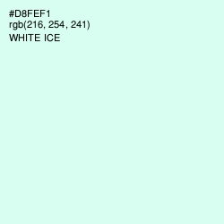 #D8FEF1 - White Ice Color Image