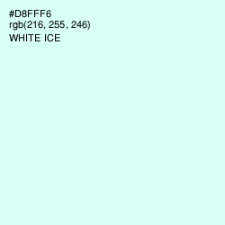 #D8FFF6 - White Ice Color Image