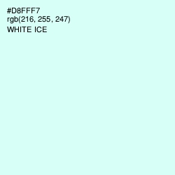 #D8FFF7 - White Ice Color Image