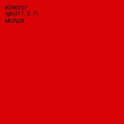 #D90207 - Monza Color Image