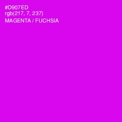 #D907ED - Magenta / Fuchsia Color Image