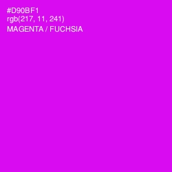 #D90BF1 - Magenta / Fuchsia Color Image