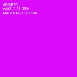 #D90BFA - Magenta / Fuchsia Color Image