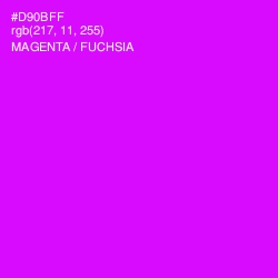 #D90BFF - Magenta / Fuchsia Color Image
