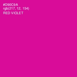#D90C9A - Red Violet Color Image