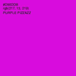 #D90DDB - Purple Pizzazz Color Image