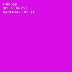 #D90DE8 - Magenta / Fuchsia Color Image