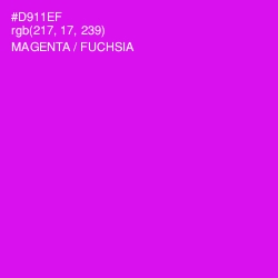 #D911EF - Magenta / Fuchsia Color Image