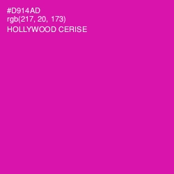 #D914AD - Hollywood Cerise Color Image
