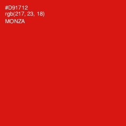 #D91712 - Monza Color Image