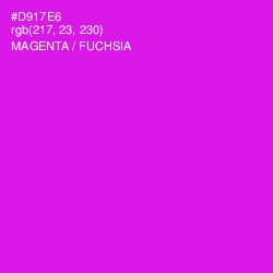 #D917E6 - Magenta / Fuchsia Color Image