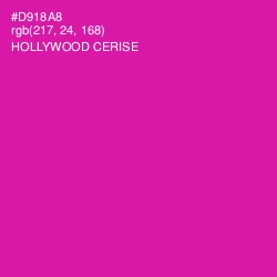 #D918A8 - Hollywood Cerise Color Image