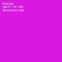 #D919E2 - Shocking Pink Color Image