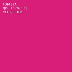 #D91E7A - Cerise Red Color Image