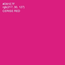 #D91E7F - Cerise Red Color Image