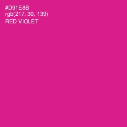 #D91E8B - Red Violet Color Image