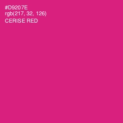 #D9207E - Cerise Red Color Image