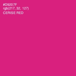 #D9207F - Cerise Red Color Image