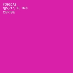 #D920A9 - Cerise Color Image