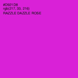 #D921D8 - Razzle Dazzle Rose Color Image