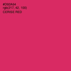 #D92A64 - Cerise Red Color Image