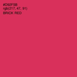 #D92F5B - Brick Red Color Image