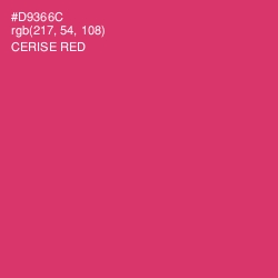 #D9366C - Cerise Red Color Image