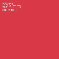 #D93946 - Brick Red Color Image