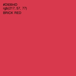 #D9394D - Brick Red Color Image