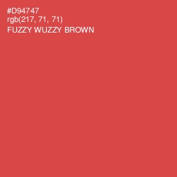 #D94747 - Fuzzy Wuzzy Brown Color Image