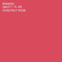 #D94A5C - Chestnut Rose Color Image