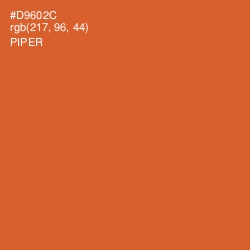 #D9602C - Piper Color Image