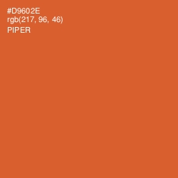 #D9602E - Piper Color Image